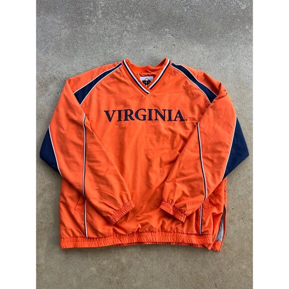 Vintage Virginia Cavaliers Orange Pullover Windbreaker Jacket XXL  E3 - Picture 1 of 6
